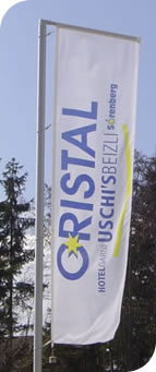 Werbefahnen Hotel Cristal